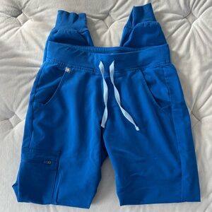 VGUC XS TALL royal blue Figs Zamora jogger scrub pants